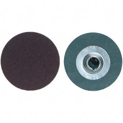 Merit Abrasives - 1-1/2" Disc Diam, 80 Grit, Aluminum Oxide Quick Change Disc - Type S Attaching System, Coated, Medium Grade, 30,000 RPM, R228 Series - Makers Industrial Supply