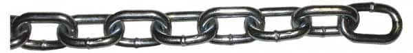 Value Collection - #1/0 Welded Straight Link Machine Chain - 465 Lb Capacity, Cut to Length, Steel, Zinc Plated Finish - Makers Industrial Supply