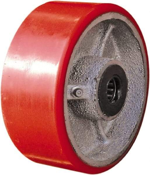 Value Collection - 5 Inch Diameter x 2 Inch Wide, Polyurethane on Iron Caster Wheel - 1,000 Lb. Capacity, 3/4 Inch Axle Diameter, Roller Bearing - Makers Industrial Supply