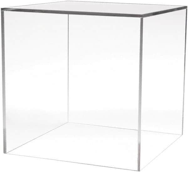 ECONOCO - 12" High x 12" Wide x 12" Deep, Display Cube Plastic Shelving - Clear - Makers Industrial Supply