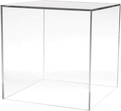 ECONOCO - 12" High x 12" Wide x 12" Deep, Display Cube Plastic Shelving - Clear - Makers Industrial Supply