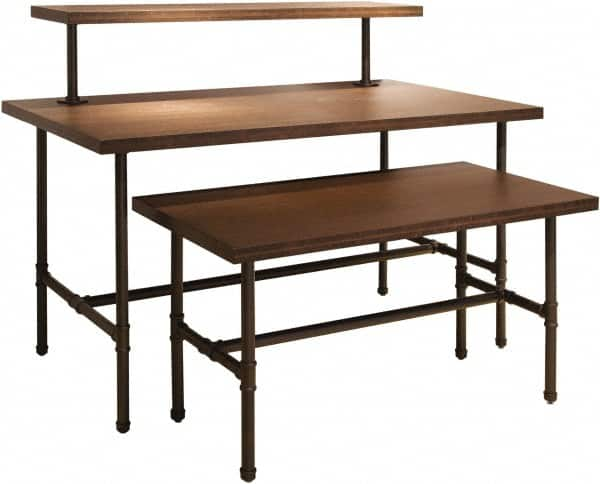 ECONOCO - 48" Long x 24" Wide x 24" High Stationary Nesting Table - Dark Brown, Melamine Top - Makers Industrial Supply