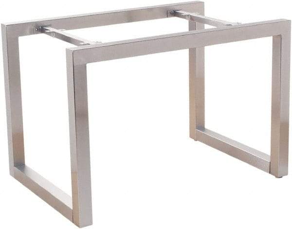 ECONOCO - 36" Long x 24" Wide x 24" High Stationary Display Table Frame - Satin Chrome, Steel Frame - Makers Industrial Supply