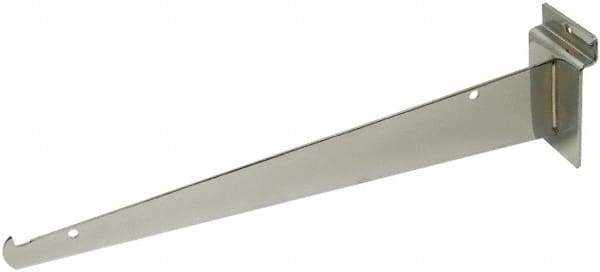 ECONOCO - Satin Chrome Coated Shelf Bracket - 12" Long - Makers Industrial Supply