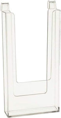 ECONOCO - 4" Wide x 13/16" Deep x 9" High, 1 Compartment, Acrylic Literature Holder - Clear, 4" Compartment Width x 13/16" Compartment Depth x 8-1/4" Compartment Height - Makers Industrial Supply