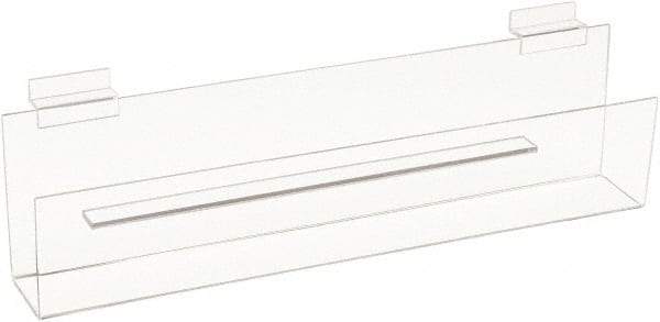 ECONOCO - 16" Wide x 2" Deep x 4" High, Acrylic Greeting Card Shelf - Clear - Makers Industrial Supply