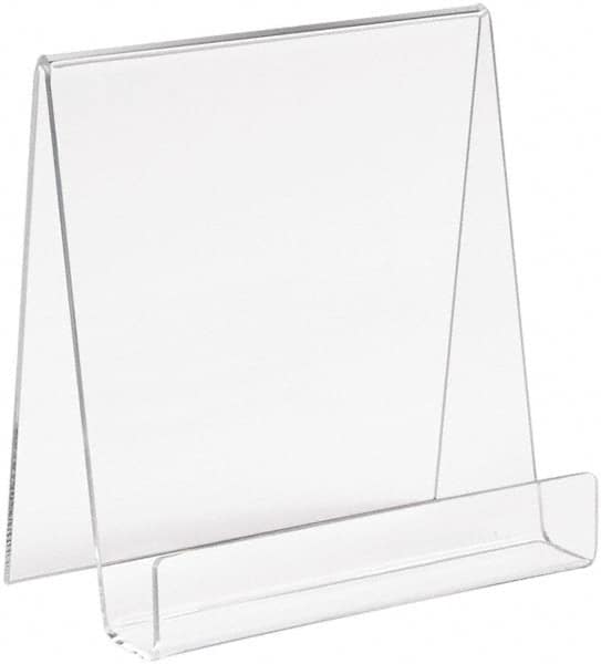 ECONOCO - 5-1/2" Wide x 6" High, Acrylic Display Easel - Clear - Makers Industrial Supply