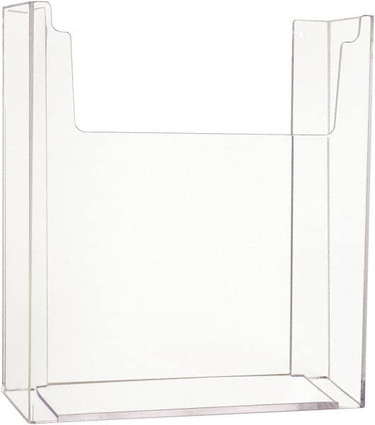 ECONOCO - 8-1/2" Wide x 2-1/4" Deep x 11" High, 1 Compartment, Acrylic Literature Holder - Clear, 8-7/8" Compartment Width x 2-1/4" Compartment Depth x 9-5/8" Compartment Height - Makers Industrial Supply