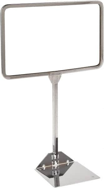 ECONOCO - 11 Inch Wide x 7 Inch High Sign Compatibility, Acrylic Round Frame Sign Holder - Clear, 7 Inch Holder Height, Holds 1 Sign - Makers Industrial Supply