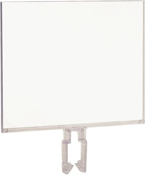 ECONOCO - 7 Inch Wide x 5-1/2 Inch High Sign Compatibility, Acrylic Square Frame Sign Holder - Clear, 5-1/2 Inch Holder Height, Holds 1 Sign - Makers Industrial Supply