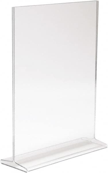 ECONOCO - 8-1/2 Inch Wide x 11 Inch High Sign Compatibility, Acrylic Round Frame Counter Top Sign Holder - Clear, 11 Inch Holder Height, Holds 1 Sign - Makers Industrial Supply