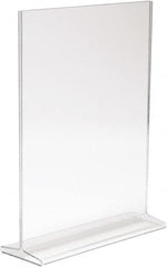 ECONOCO - 8-1/2 Inch Wide x 11 Inch High Sign Compatibility, Acrylic Round Frame Counter Top Sign Holder - Clear, 11 Inch Holder Height, Holds 1 Sign - Makers Industrial Supply