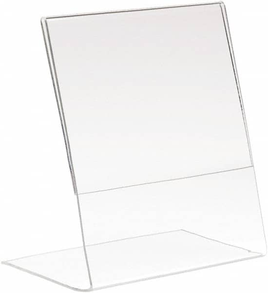 ECONOCO - 8-1/2 Inch Wide x 11 Inch High Sign Compatibility, Acrylic Round Frame Counter Top Sign Holder - Clear, 11 Inch Holder Height, Holds 1 Sign - Makers Industrial Supply