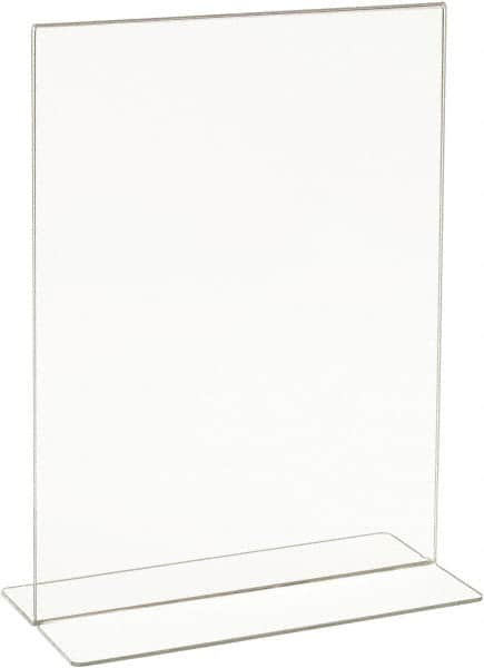 ECONOCO - 8-1/2 Inch Wide x 11 Inch High Sign Compatibility, Acrylic Round Frame Counter Top Sign Holder - Clear, 11 Inch Holder Height, Holds 1 Sign - Makers Industrial Supply