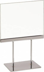 ECONOCO - 7 Inch Wide x 5-1/2 Inch High Sign Compatibility, Acrylic Square Frame Sign Holder - Clear, 5-1/2 Inch Holder Height, Holds 1 Sign - Makers Industrial Supply