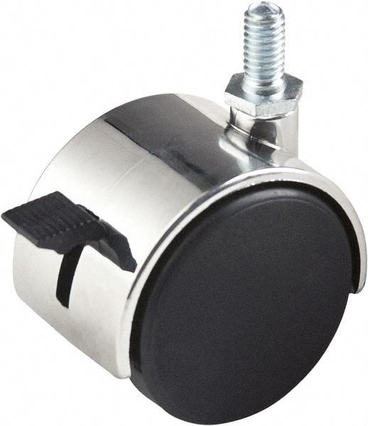 ECONOCO - 2" Diam Stem Mount Dual Swivel Caster - Plastic, 70 Lb Capacity, 5/16 x 5/8" Threaded Stem - Makers Industrial Supply