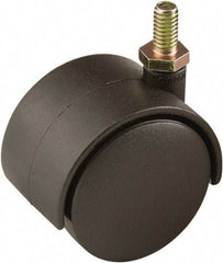 ECONOCO - 2" Diam Stem Mount Dual Swivel Caster - Plastic, 70 Lb Capacity, 5/16 x 5/8" Threaded Stem - Makers Industrial Supply