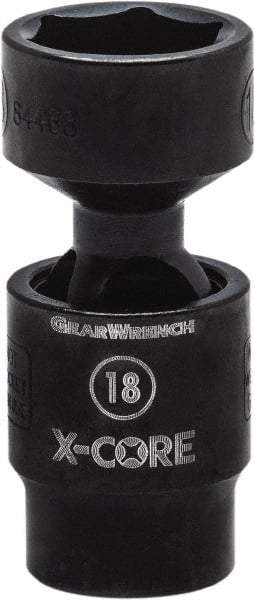 GearWrench - 3/8" Drive 18mm Standard Universal Impact Socket - 6 Points, 2-13/66" OAL - Makers Industrial Supply