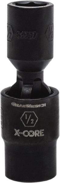 GearWrench - 1/2" Drive 1/2" Standard Universal Impact Socket - 6 Points, 2-46/57" OAL - Makers Industrial Supply