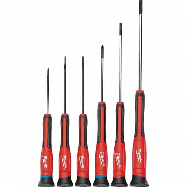 Milwaukee Tool - Screwdriver Sets Screwdriver Types Included: Slotted & Phillips Number of Pieces: 6 - Makers Industrial Supply