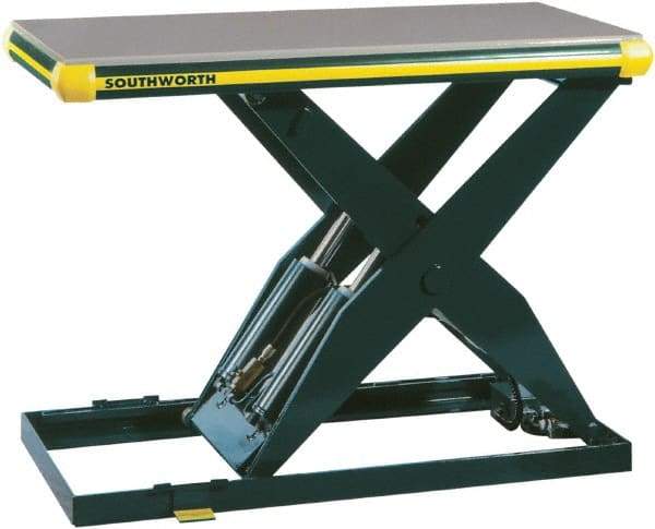 Southworth - 4,000 Lb Capacity Hydraulic Scissor Lift Table - 6-3/4" to 42-3/4" Lift Height, 48" Platform Length x 24" Platform Width - Makers Industrial Supply