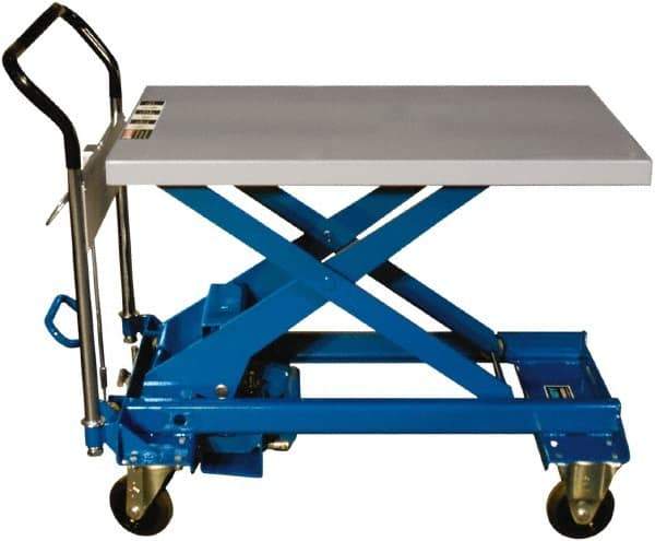 Southworth - 1,760 Lb Capacity Portable Foot-Operated Scissor Lift Table - 13" to 40-1/5" Lift Height, 39.4" Platform Length x 23.59" Platform Width - Makers Industrial Supply