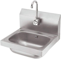 Krowne - 10" Long x 14" Wide Inside, 1 Compartment, Grade 304 Stainless Steel Hand Sink with Electronic Faucet - 20 Gauge, 15" Long x 16" Wide x 14" High Outside, 6" Deep - Makers Industrial Supply