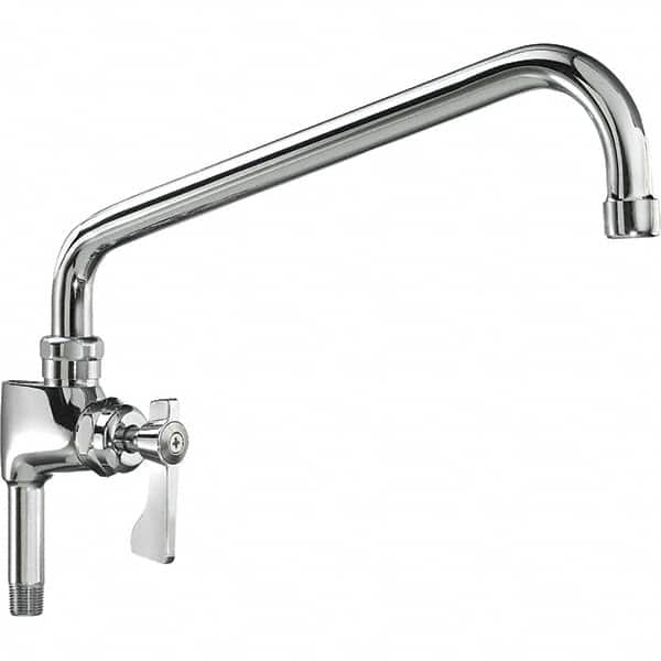 Krowne - Base Mount, Low Arc Add-On Faucet for Pre-Rinse Units - One Handle, Blade Handle, Swing Spout and Nozzle, No Drain - Makers Industrial Supply