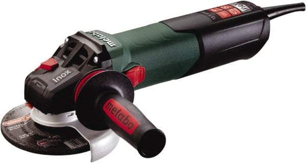 Metabo - 5" Wheel Diam, 2,000 to 7,600 RPM, Corded Angle & Disc Grinder - 5/8-11 Spindle, 120 Volts, 13.5 Amps - Makers Industrial Supply