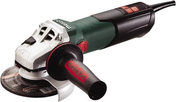 Metabo - 5" Wheel Diam, 2,800 to 9,600 RPM, Corded Angle & Disc Grinder - 5/8-11 Spindle, 120 Volts, 13.5 Amps - Makers Industrial Supply