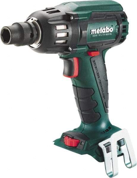 Metabo - 1/2" Drive 18 Volt Pistol Grip Cordless Impact Wrench & Ratchet - 2,150 RPM, 295 Ft/Lb Torque, Lithium-Ion Batteries Not Included - Makers Industrial Supply