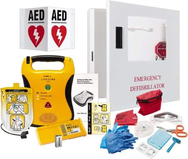 Defibtech - Adult Pad Defibrillator - Nonrechargeable Lithium Battery Included - Makers Industrial Supply