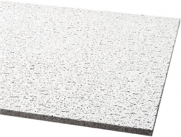 Armstrong World - 48" Long x 24" Wide, Wet-Formed Mineral Fiber Acoustic Ceiling Tile - ASTM E1264 Specification, White - Makers Industrial Supply