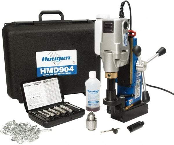 Hougen - 2" Travel, Portable Magnetic Drill Press - 450 RPM, 8 Amps, 1.25 hp, 920 Watts - Makers Industrial Supply