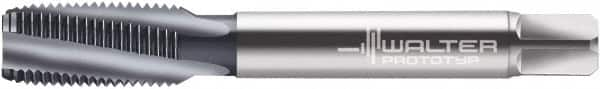 Walter-Prototyp - 5/8-11 UNC 4 Flute 3B Modified Bottoming Spiral Flute Tap - Powdered Metal, TiCN Finish, 3-13/16" OAL, Right Hand Flute, Right Hand Thread, Series A2245876 - Makers Industrial Supply