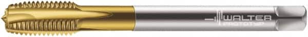 Walter-Prototyp - M20x2.50 Metric, 3 Flute, TiN Finish, Powdered Metal Spiral Point Tap - Plug Chamfer, Right Hand Thread, 140mm OAL, 30mm Thread Length, 16mm Shank Diam, 6H Class of Fit, Series 7026365 - Exact Industrial Supply