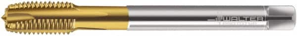 Walter-Prototyp - M16x1.50 Metric Fine, 4 Flute, TiN Finish, Powdered Metal Spiral Point Tap - Plug Chamfer, Right Hand Thread, 100mm OAL, 21mm Thread Length, 12mm Shank Diam, 6H Class of Fit, Series 7126365 - Exact Industrial Supply