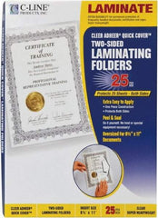 C-LINE - 25 Self-Laminating Pockets - 12 mil Thick x 9.13" Wide x 0.95' Long - Makers Industrial Supply