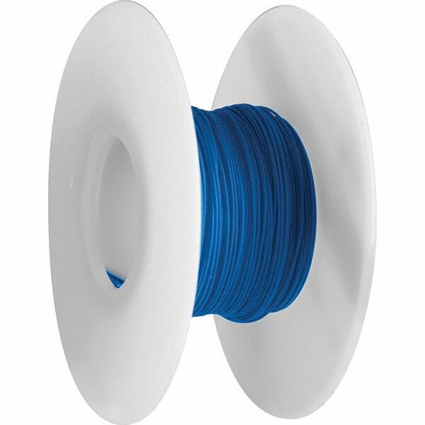 OK Industries - 26 AWG, 1 Strand, 30.4 m OAL, Copper Hook Up Wire - Blue Kynar Jacket, 0.027" Diam - Makers Industrial Supply
