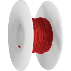 OK Industries - 26 AWG, 1 Strand, 30.4 m OAL, Copper Hook Up Wire - Red Kynar Jacket, 0.027" Diam - Makers Industrial Supply