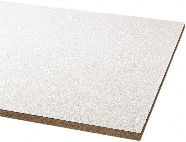 Armstrong World - 24" Long x 24" Wide, Wet-Formed Mineral Fiber Ceiling Tile - ASTM E1264 Specification, White - Makers Industrial Supply