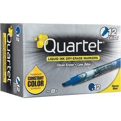 Quartet - Blue, Chisel Tip, Dozen EnduraGlide Dry Erase Markers - For Use with Dry Erase Marker Boards - Makers Industrial Supply