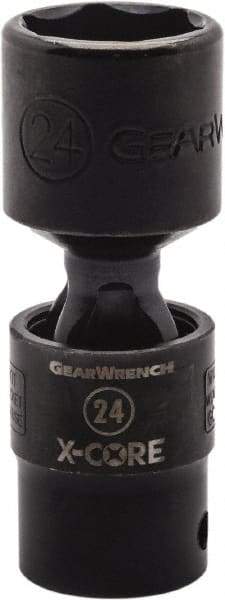 GearWrench - 1/2" Drive 15mm Standard Universal Impact Socket - 6 Points, 2-9/11" OAL - Makers Industrial Supply