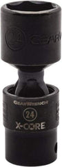 GearWrench - 1/2" Drive 15mm Standard Universal Impact Socket - 6 Points, 2-9/11" OAL - Makers Industrial Supply