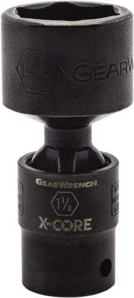 GearWrench - 1/2" Drive 11/16" Standard Universal Impact Socket - 6 Points, 3-5/91" OAL - Makers Industrial Supply