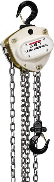 Jet - 3,300 Lb Lifting Capacity, 15' Lift Height, Hand Hoist - Made from Chain - Makers Industrial Supply