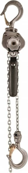 Jet - 550 Lb Lifting Capacity, 10' Lift Height, Lever Hoist - Made from Chain - Makers Industrial Supply