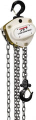 Jet - 11,000 Lb Lifting Capacity, 20' Lift Height, Hand Hoist - Made from Chain, 178' Overhaul to Lift 1' - Makers Industrial Supply