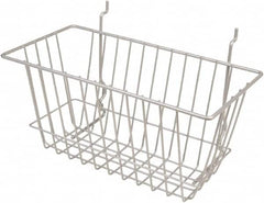 ECONOCO - 6" Deep, Rectangular Steel Peg Board/Slatwall Basket - 12" Wide x 6" High - Makers Industrial Supply