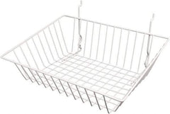 ECONOCO - 12" Deep, Rectangular Steel Peg Board/Slatwall Basket - 15" Wide x 5" High - Makers Industrial Supply